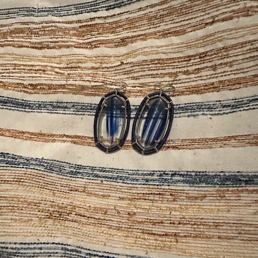 Kendra Scott Blue Threaded Earrings